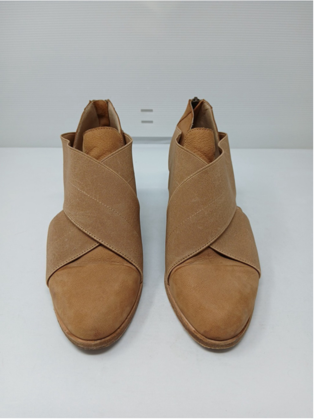 Eileen Fisher Boots Womens 7.5 Jenkins Back Zip Low Ankle Bootie Brown Leather